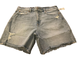 Women&#39;s Gap, High Rise Ripped, Stretch Light Wash Jean Shorts Size 31 NWT - £16.85 GBP
