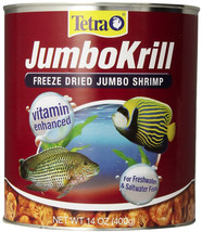 Tetra JumboKrill Freeze Dried Jumbo Shrimp Vitamin Enhanced Fish Food 14 oz Tetr - £70.04 GBP