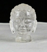 Natural Crystal Quartz Buddha Head 2.5 Inch 629 Ct Gemstone Statue Home Decor - £82.09 GBP