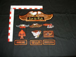 Motorcycle Biker patch set 10 patches in this set - £14.70 GBP