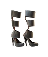 Rare Sold out EMANUEL UNGARO Eel Cutout Boots $1539 8 or9 - £660.34 GBP