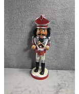 Limited Edition Nutcracker Playing Drums Wooden 14” Christmas Decoration - £18.96 GBP