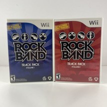 Rock Band Track Pack Volume 1 &amp; 2 Bundle Lot  (Nintendo Wii) Complete CIB - £15.49 GBP