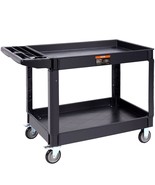 VEVOR Utility Service Cart, 2 Shelf 550LBS Heavy Duty Plastic Rolling Ut... - $152.94