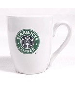 2008 Starbucks Retired Mermaid Logo 10 oz White and Green Coffee Mug Cup... - £7.35 GBP