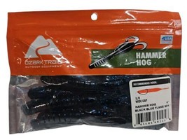 Ozark Trail, 6&quot; Hammer Hog, Black Blue Flake Fishing Lure, 8 Count - $8.90