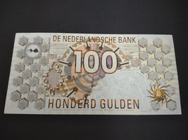 Banknote 100 gulden &#39;Steenuil&#39;, 1992 (Netherlands/Holland) - $55.00