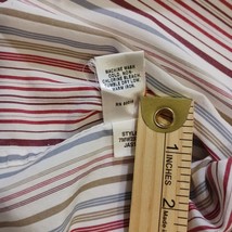 Lucky Brand Dungarees Men's Red Gray White Stripes Shirt Long Sleeve Size Large image 6