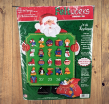 Dimensions Feltworks Santa&#39;s Ornament Countdown Kit 8134 Vintage 2004 - £21.28 GBP
