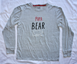 Holiday #FamJams Men&#39;s Papa Bear Long Sleeve Pajama Shirt Size M - $144.36 MXN