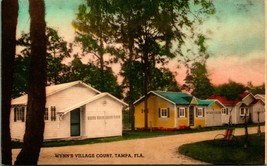 Wynn&#39;s Village Court Tampa Florida Roadside Rte 41 UNP Collotype Postcard  - £9.75 GBP