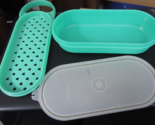 Vintage Tupperware 1375 Green Cheese Grater Cheese Storage 3 Piece Set - $12.86