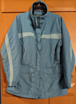 Vintage LL Bean Womens Ski Jacket Blue Full Double Zip Size Large Nylon - £28.93 GBP