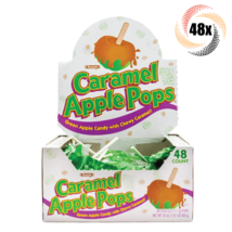 Full Box 48x Pops Tootsie Green Apple Chewy Caramel Candy Pops | .62oz | - $25.18
