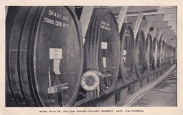 Vtg 1940&#39;s Wine Vaults at Italian Swiss Colony Asti California CA Postcard E06 - £4.71 GBP