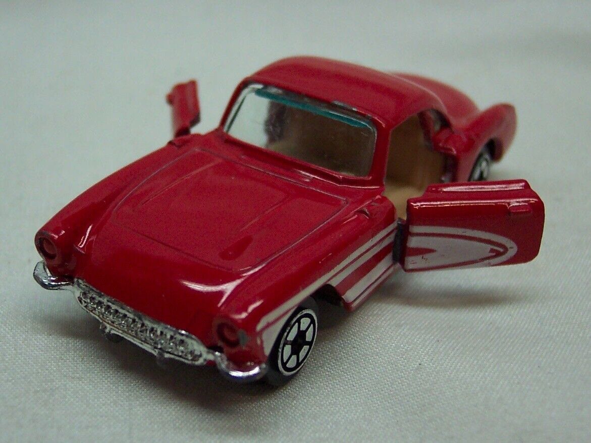 Vintage YatMing 1957 Corvette Red White 1079 Vehicle Toy Car Red Racer Die Cast - £15.48 GBP