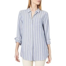 Daily Ritual Womens Soft Rayon Slub Twill LS Button-Front Tunic XXL New - $39.59