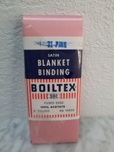 Vintage Boiltex Satin Blanket Binding 2&quot; 100% Acetate ~ Pink 31 ~ 4.75 Yds - £7.74 GBP