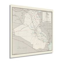HISTORIX Vintage 1967 Iraq Map Poster - 16x16 Inch Vintage Map of Iraq W... - $37.99+