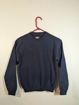 Jerzees Sweatshirt Kids Size Large Navy Blue Long Sleeve Pullover - $133.20 MXN