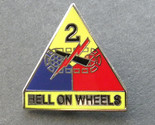 HELL ON WHEELS 2ND ARMORED DIVISION LAPEL PIN BADGE 1 INCH - $5.64