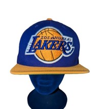 Los Angeles Lakers Mitchell &amp; Ness Two-Tone Snapback Hat - Purple/Gold - £11.46 GBP
