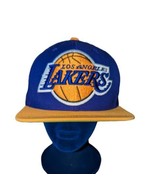 Los Angeles Lakers Mitchell &amp; Ness Two-Tone Snapback Hat - Purple/Gold - £11.52 GBP