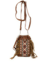 Western Style Small Embroidery Tassel Crossbody Cell Phone Purses in 3 C... - £22.01 GBP