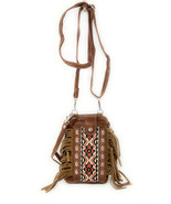 Western Style Small Embroidery Tassel Crossbody Cell Phone Purses in 3 C... - £22.30 GBP