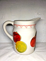 Apples Ceramic Red/Green/Yellow Pitcher - Hallmark Jan Karon Mitford Series - $17.93