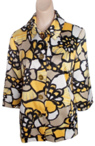 COVINGTON Blazer Top 3/4 Sleeve Full Lining Floral Print Women Sz S/C - £7.75 GBP