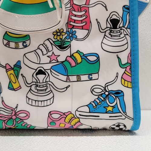 Vintage 1993 Cudlie Baby Diaper Bottle Bag Retro Bright Multicolor Sneakers Item image 7