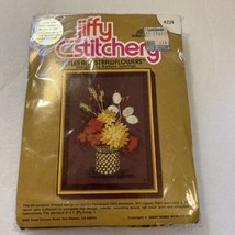 Vintage Jiffy Stitchery EMBROIDERY KIT Thistles and Strawflowers 1978 New - £14.42 GBP