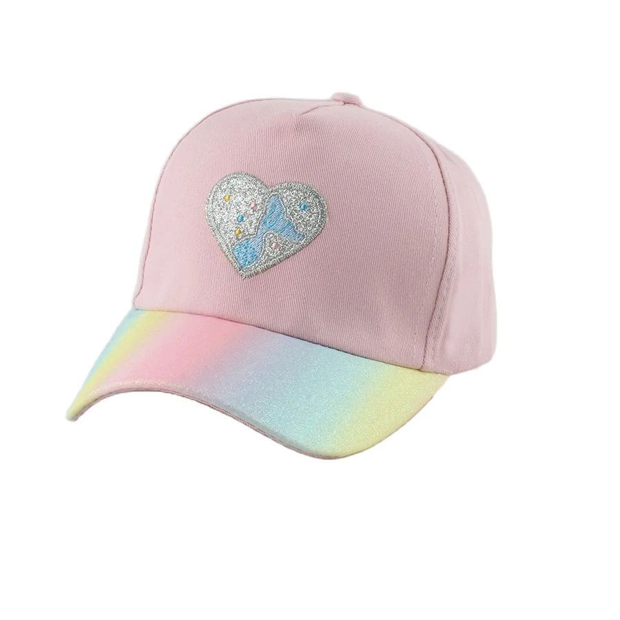 Cute Girls Baseball Cap  Heart Embroidered Baby Hat Snapback Child   Hats 3-8 Ye - £82.22 GBP