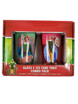 Elf 2 Pint Glasses and Rubber Ice Cube Tray 8 Molds Party Novelty Gift E... - £18.33 GBP
