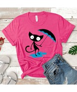Rainy Day Umbrella Kitty Humorous Fun Graphic T-Shirt - $24.88