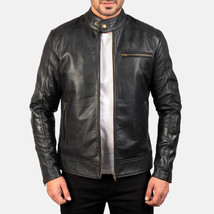 LE Dean Black Leather Biker Jacket - £111.11 GBP+