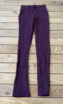 lululemon women’s tie waist Scrunched Ankle yoga leggings size 6 purple X1 - £24.52 GBP