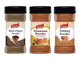 Black Pepper Powder Cinnamon Powder Nutmeg Powder 100 Gram Each - £12.77 GBP