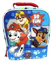 Paw Patrol Chase &amp; Marshall BPA-Free Dual Chamber Insulated Lunch Box Tote - £10.67 GBP