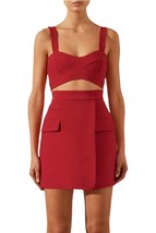 Shona Joy irena panelled bralette in Roma Red - size A12/ 8 - $114.84