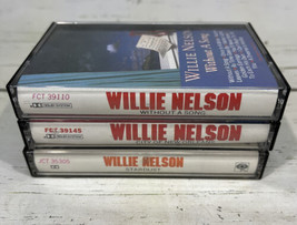 Vintage Willie Nelson Cassette Tapes Lot of 3 Country Stardust Without a Song - £12.30 GBP