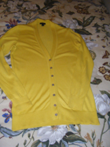 Ann Neck Button Front Sweater Pearl Buttons Sz Sm #9064 - £10.78 GBP