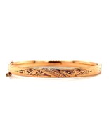 Authenticity Guarantee 
14k Yellow Gold Hand Engraved Baby Bangle Bracel... - £410.20 GBP