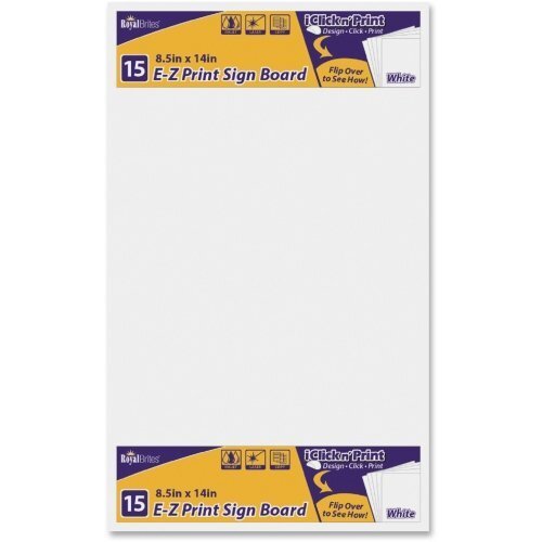 Sign Board, E-Z Print, 8.5&quot;x14&quot;, 10/PK, White, Sold as 1 Package10 - $9.19