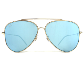 Ray-Ban Sunglasses RBR0101S Aviator Reverse 001/GA Gold w/ Blue Turquoise Mirror - £102.78 GBP