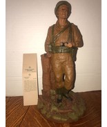 1984 Tom Clark WWII Soldier Signed Figurine With Story Card-Resin 13&quot; Tall - $68.31 CAD