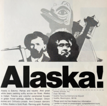 1972 Alaska Airlines Advertisement Gold Rush Sitka Aviation Vintage DWW10D - $28.16 CAD