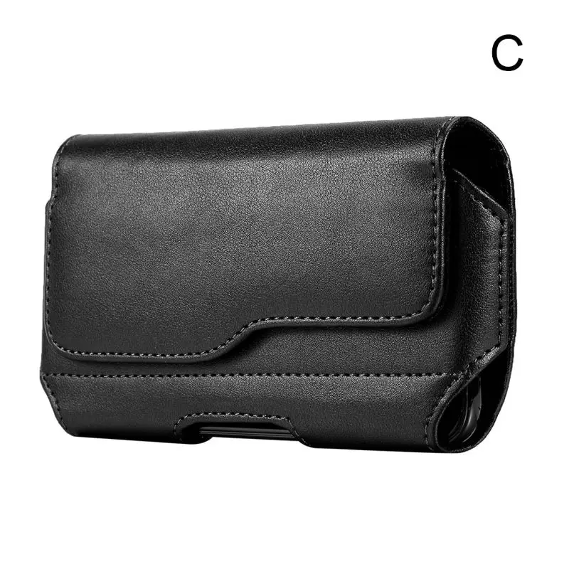 2020 Horizontal Leather Belt Case Holster Pouch Sleeve Phone Holder for Men Trav - $60.98