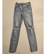 GARAGE-Women&#39;s Size 0 Blue - Ultra High Rise-Premium-Distressed-Denim Jeans - $23.73 CAD